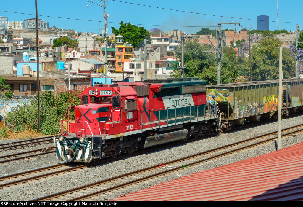 FXE SD40-2 leading a train